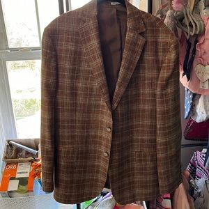 Brown plaid Joseph Abboud men’s sports jacket 44R